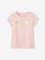 Sports T-Shirt with Iridescent Stripes for Girls marl grey+rosy+WHITE LIGHT SOLID WITH DESIGN 