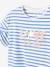 Striped T-Shirt, Sequinned Heart, for Girls navy blue+striped blue+WHITE MEDIUM STRIPED 