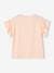 Short Sleeve T-Shirt with Message in Puff Ink & Ruffles, for Girls pale pink 