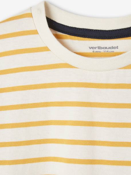 Short-Sleeved Sailor-Style T-Shirt for Boys azure+BLUE BRIGHT STRIPED+GREEN MEDIUM STRIPED+striped red+striped yellow 