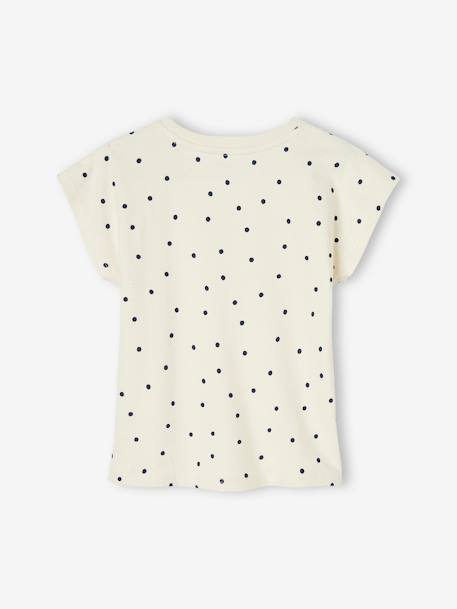 Dotted 'Amour' T-Shirt for Girls ecru 