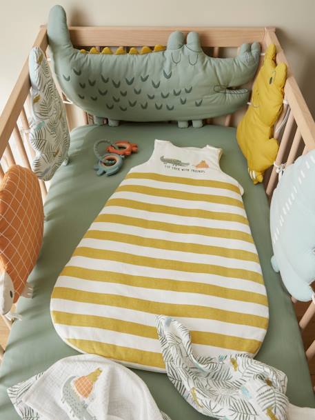 Striped Sleeveless Baby Sleeping Bag, Trek striped brown 