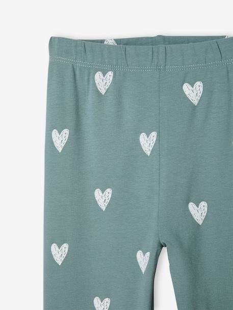 Printed Leggings for Girls chocolate+ecru+grey green+nude pink+sky blue 