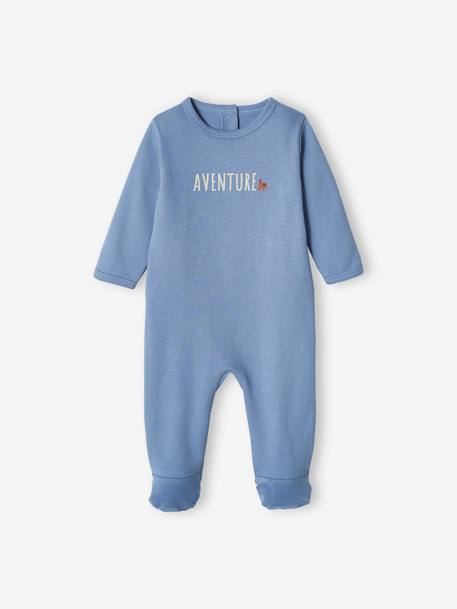 Pack of 2 Adventure Sleepsuits in Interlock Fabric for Baby Boys chambray blue 