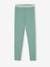 Elasticated Iridescent Plain Leggings for Girls coral+emerald green+peach 