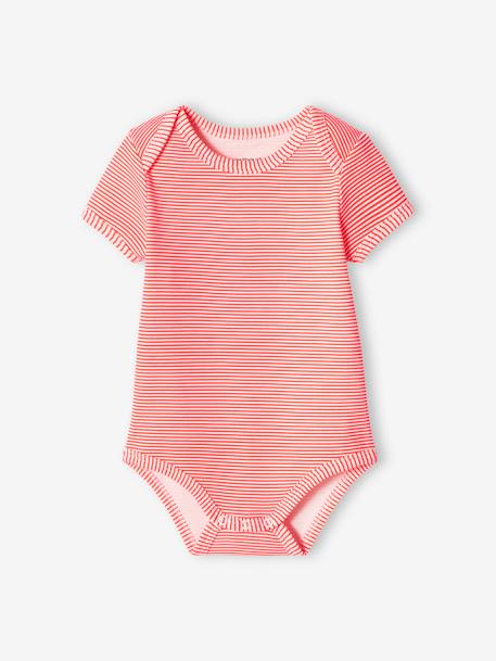 Pack of 3 'Heart' Bodysuits with Cutaway Shoulders for Babies ecru 