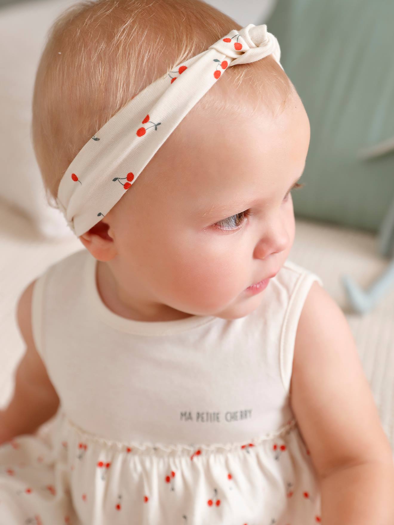 Dress Matching Headband for Babies ecru