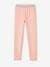 Elasticated Iridescent Plain Leggings for Girls coral+peach 