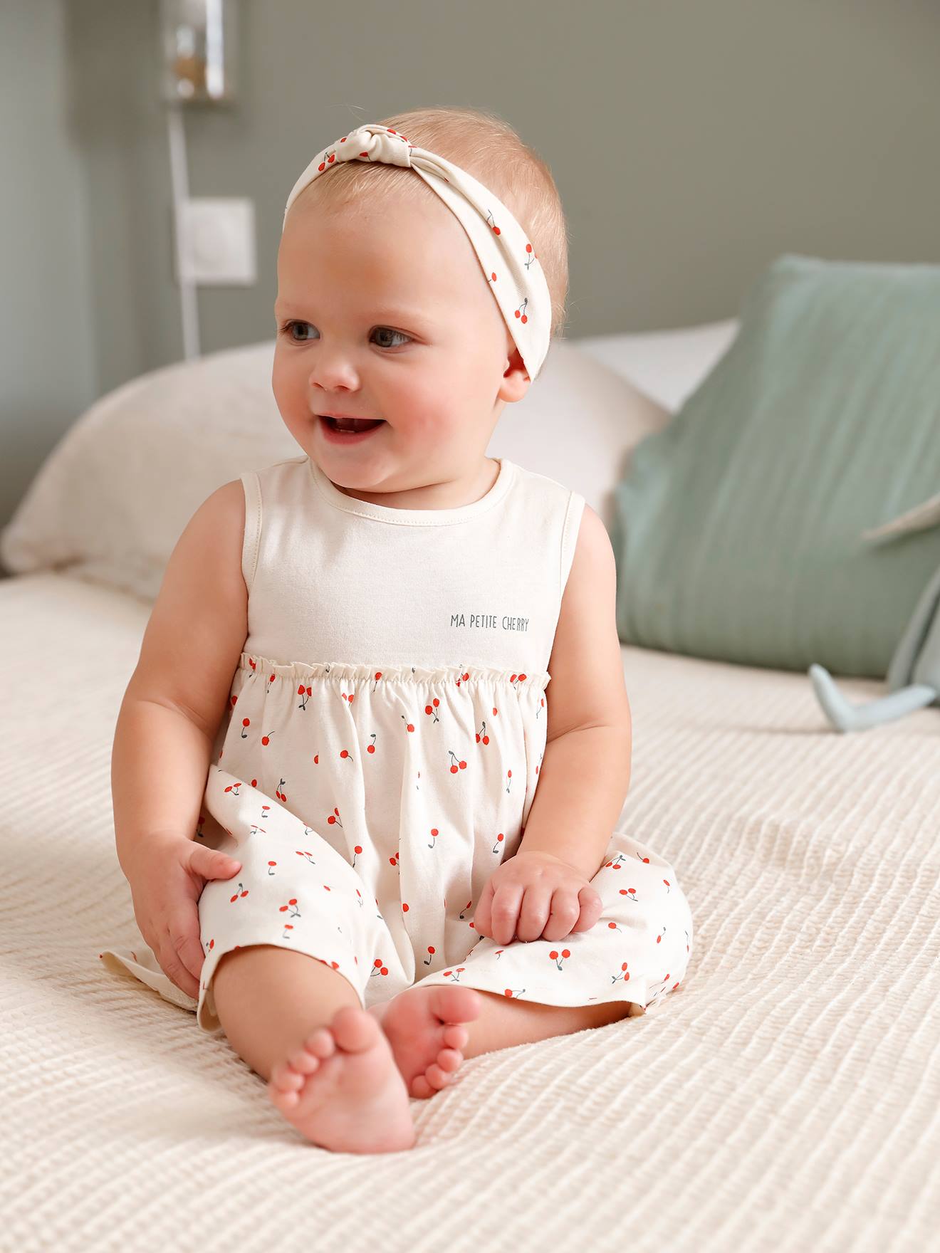 Dress Matching Headband for Babies ecru