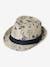 Printed Straw-Like Panama Hat for Boys blue 