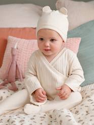 -Rib Knit Jumpsuit & Beanie for Babies