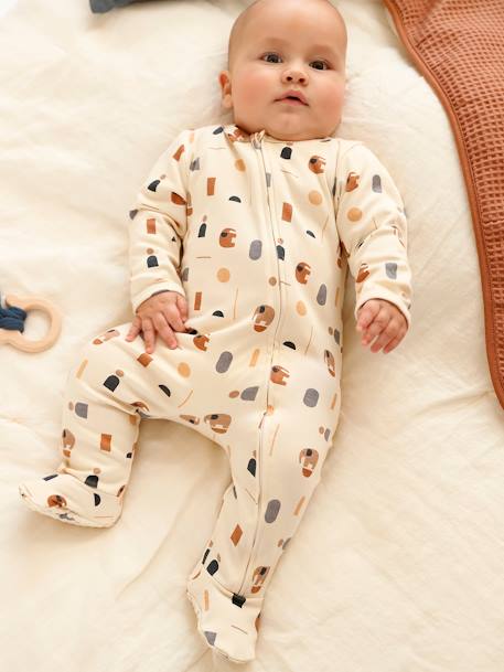 Pack of 2 Adventure Sleepsuits in Interlock Fabric for Baby Boys chambray blue 