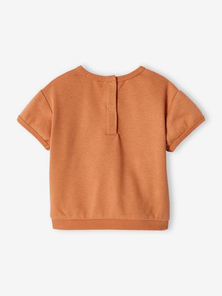 Short Sleeve Sweatshirt for Babies rust 