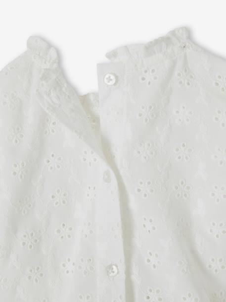 Blouse in Broderie Anglaise for Babies pale pink+white 