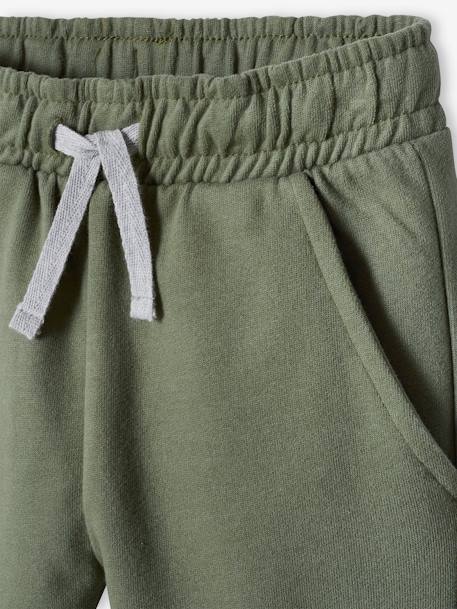 Boys' Fleece Trousers Black+sage green 