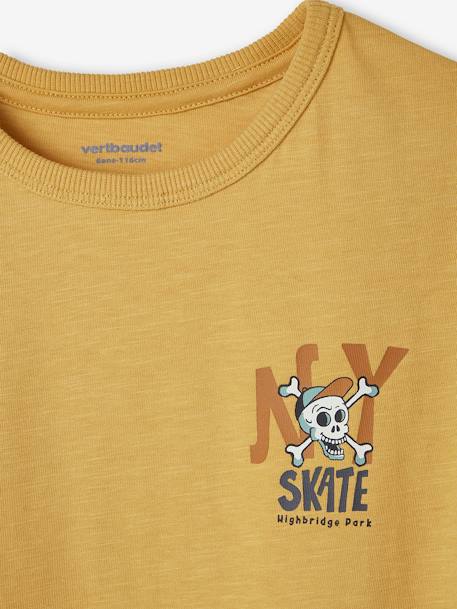 T-Shirt with Maxi Motif for Boys grey+mustard 