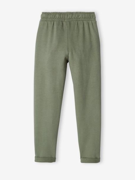 Boys' Fleece Trousers Black+sage green 