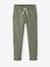 Boys' Fleece Trousers Black+sage green 