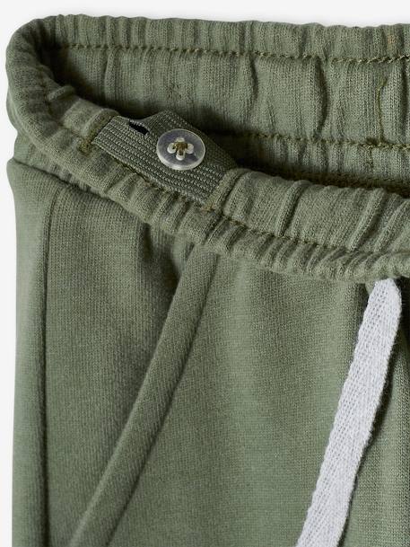 Boys' Fleece Trousers Black+sage green 