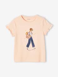 Girls-Tops-T-Shirts-T-Shirt with Bicycle Motif for Girls