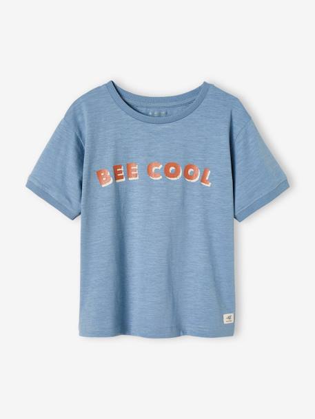 T-Shirt with Be Cool Message, for Boys sky blue 