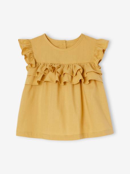 Frilly Blouse for Babies pale yellow 