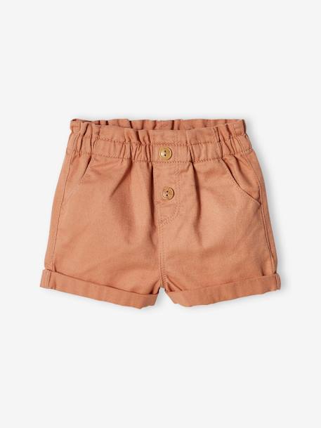 Shorts with Elasticated Waistband, for Babies clay beige+GREEN MEDIUM SOLID+pale pink 