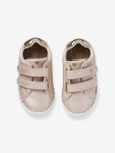 Trainers with Hook-and-Loop Fasteners & Embroidery for Babies pale pink 