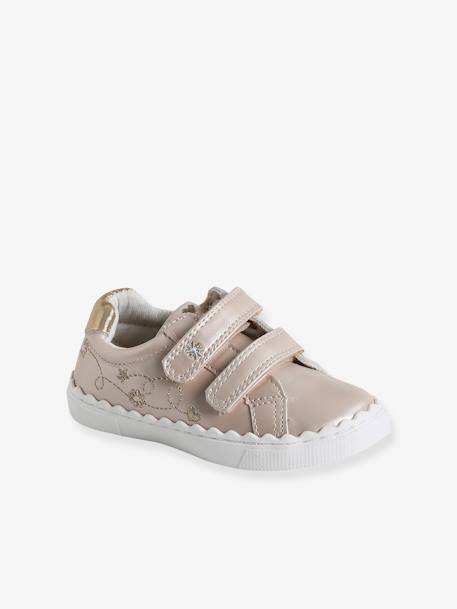 Trainers with Hook-and-Loop Fasteners & Embroidery for Babies pale pink 