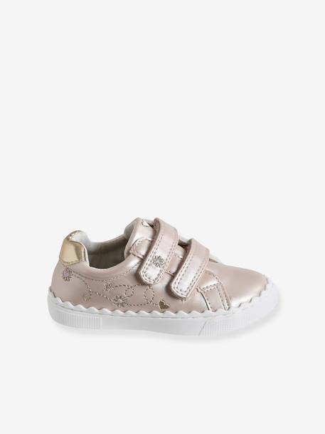 Trainers with Hook-and-Loop Fasteners & Embroidery for Babies pale pink 