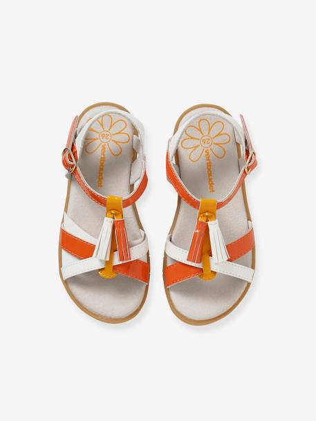 Sandals with Stylish Tassels for Girls set pink+yellow 