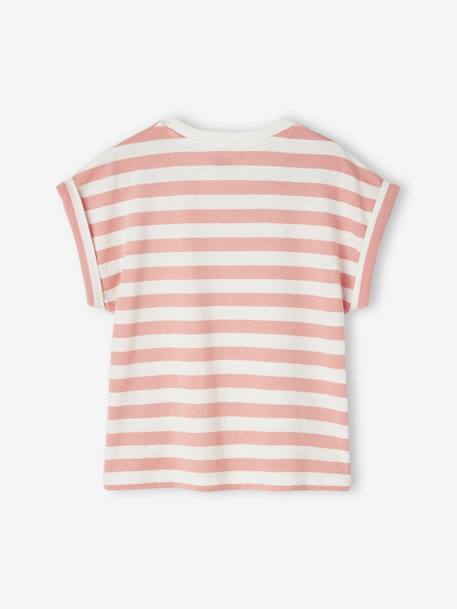Striped T-Shirt for Girls striped pink 