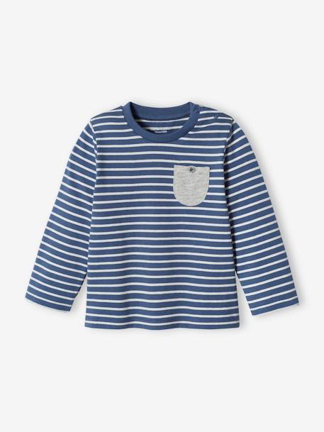 Pack of 2 Basic Tops With Animal Motif & Stripes for Babies bronze 