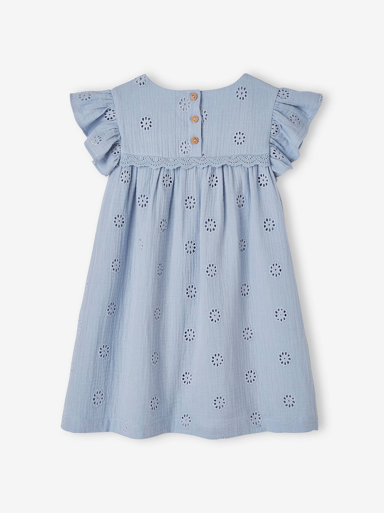 Sky blue cotton on sale dress