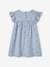 Cotton Gauze Dress with Embroidered Flowers, for Girls pale blue+pastel yellow+rosy+vanilla 