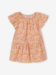 -Floral Dress with Butterfly Sleeves for Babies