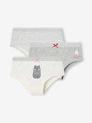 -Pack of 3 Cat Shorties for Girls