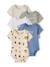 Pack of 5 Short Sleeve 'Elephant' Bodysuits for Babies ecru 