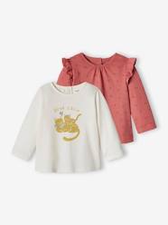 Baby-T-shirts & Roll Neck T-Shirts-T-Shirts-Pack of 2 Long Sleeve Basic Tops for Babies