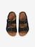 Leather Sandals Open Completely, for Children navy blue 