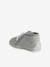 Canvas Slippers with Zip, for Babies striped grey 