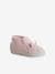 Canvas Slippers with Zip, for Babies striped pink 