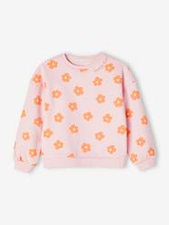 Girls-Cardigans, Jumpers & Sweatshirts-Sweatshirts & Hoodies-Sweatshirt with Fancy Motifs for Girls