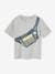 T-Shirt with Bumbag Motif, Trompe l'Oeil Effect with Zipped Pocket, for Boys marl grey 