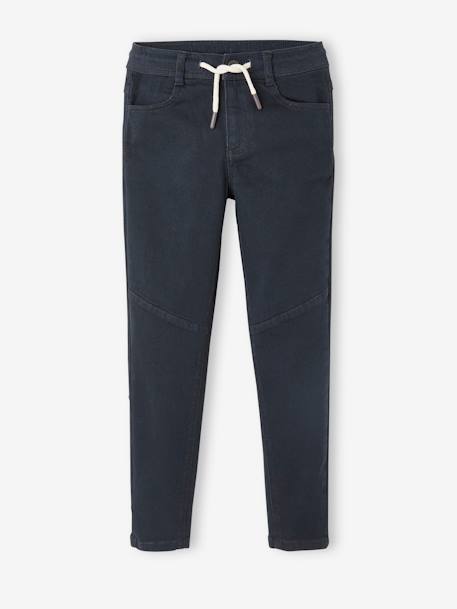 Coloured Trousers, Easy to Slip On, for Boys Beige+night blue 