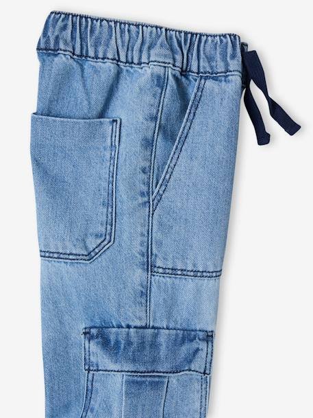 Pull-On Cargo-Type Denim Trousers for Boys double stone+stone 