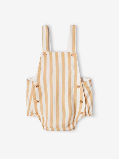 Playsuit for Newborn Babies Dark Blue Stripes+ecru+Green+pale yellow 