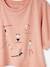 Cropped Sports T-Shirt with Muse Motifs for Girls apricot 