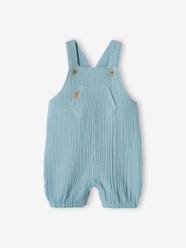 Baby-Cotton Gauze Dungarees, Lined, for Newborn Babies