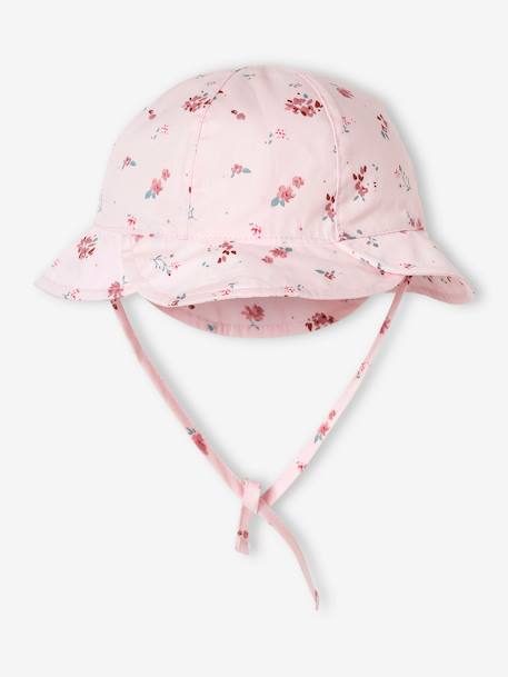 Printed Hat for Baby Girls pale pink+printed pink 